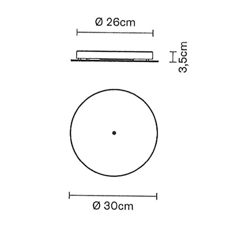 Fabbian Tripla Baldachin Ø 30cm 4 bis 9-flammig