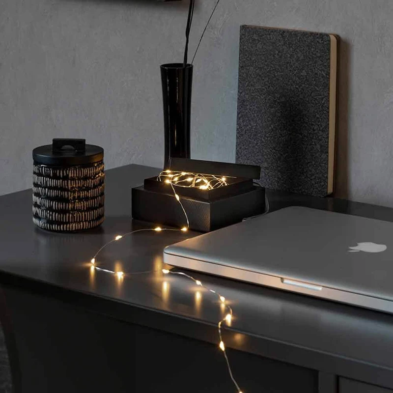 2,5m Micro LED Lichterkette mit USB Anschluss 50 Lichtpunkte