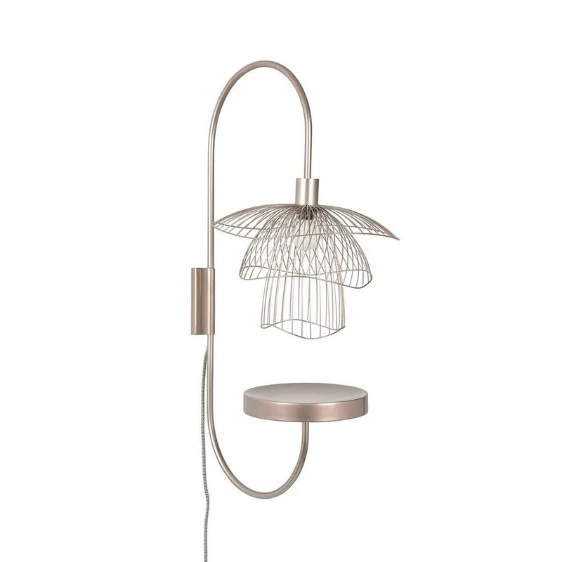 Forestier Wandlampe Papillon 70cm mit Abstelltisch