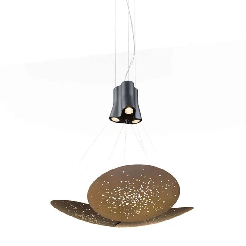 Fabbian Lens LED-Pendelleuchte 3-flammig Mini
