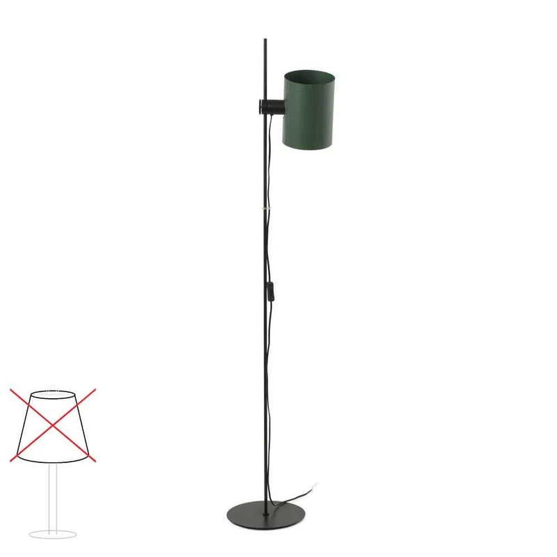 Lupe Stehlampe 150cm Schwarz ohne Schirm