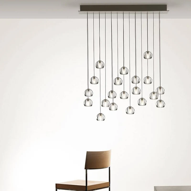 Fabbian Multispot LED-Hängeleuchte Beluga 20-flammig eckig