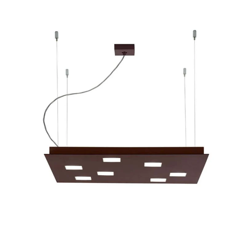 Fabbian Quarter LED-Pendelleuchte quadratisch