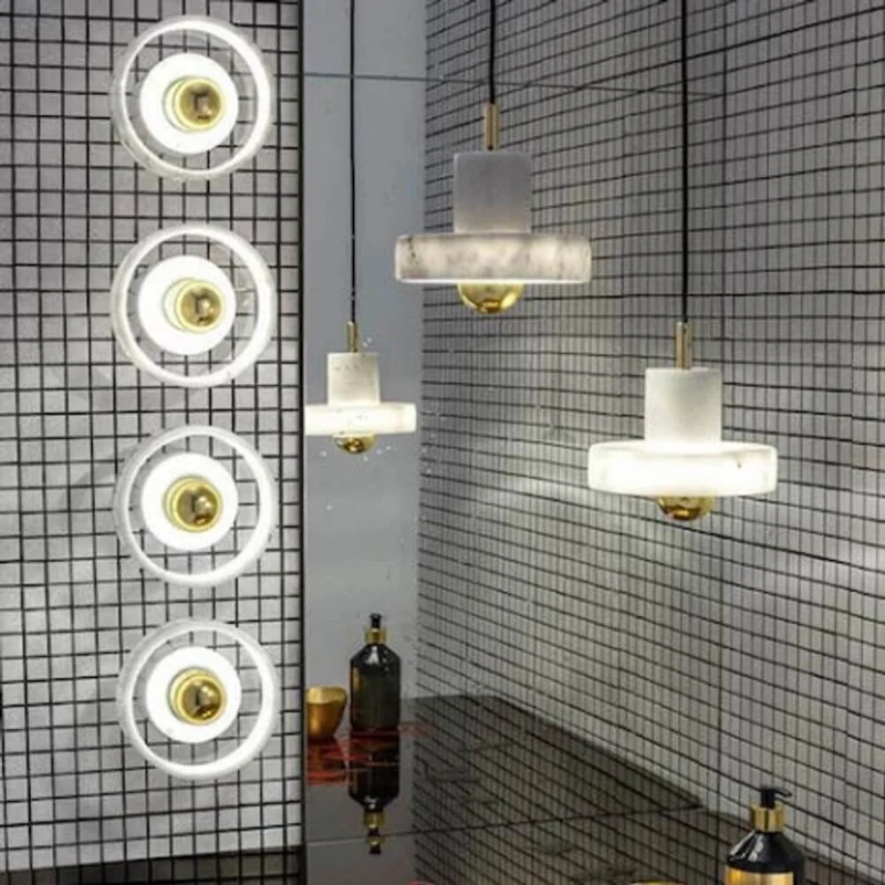 Tom Dixon Stone Pendellampe aus Marmor