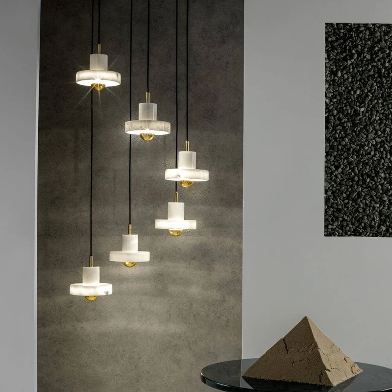 Tom Dixon Stone Pendellampe aus Marmor