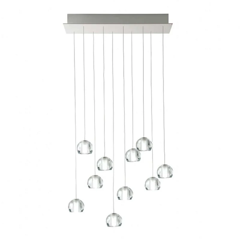 Fabbian Multispot LED-Hängeleuchte Beluga 10-flammig eckig