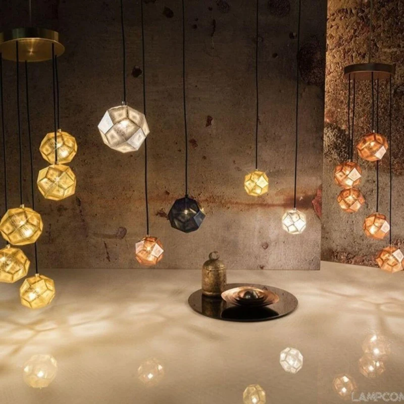 Tom Dixon Etch Metall Hängeleuchte Effektlicht