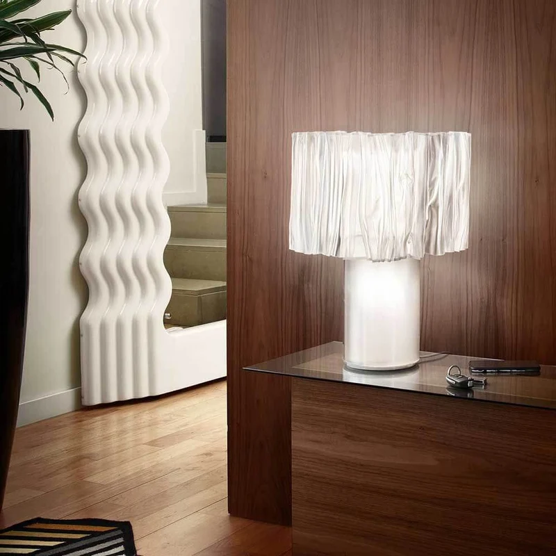 Slamp Tischlampe Accordéon Weiß/Transparent