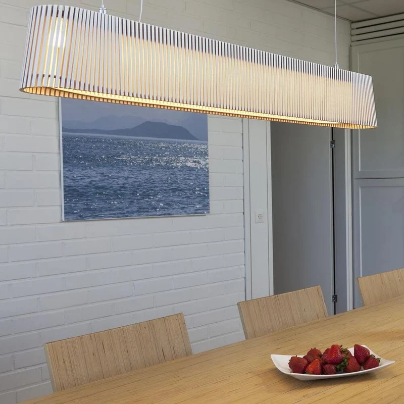 LED Pendelleuchte Owalo 7000 aus Holz 100cm