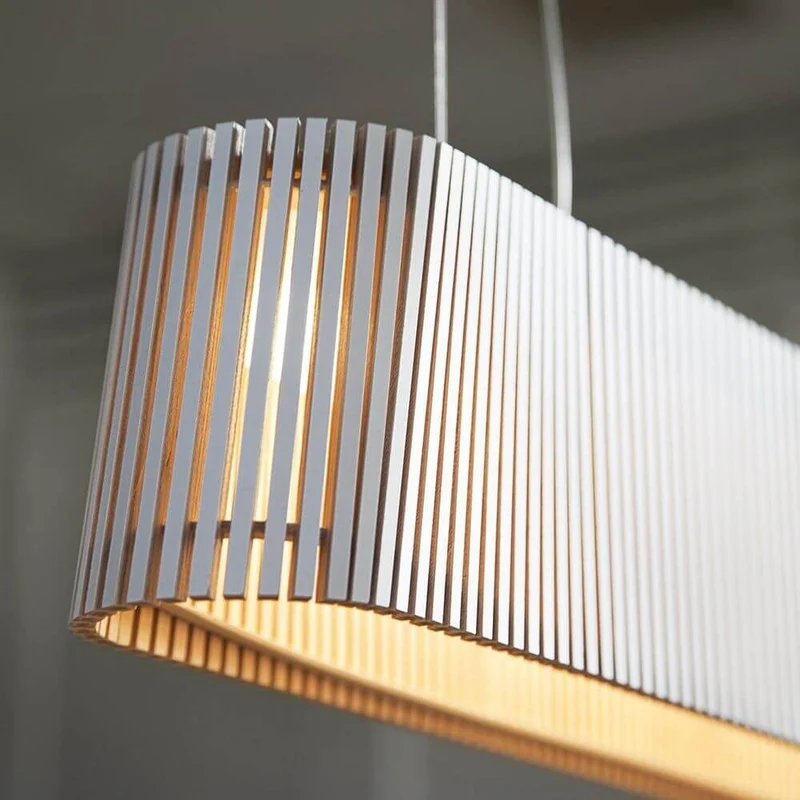 LED Pendelleuchte Owalo 7000 aus Holz 100cm