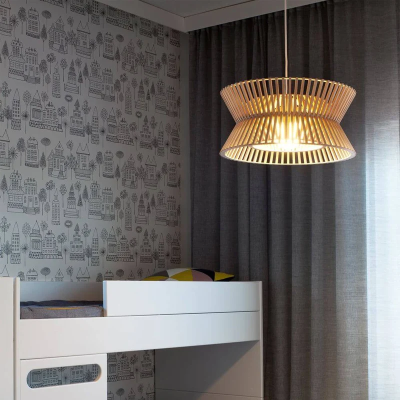 Pendelleuchte Kontro 6000 aus Holz Ø 45cm