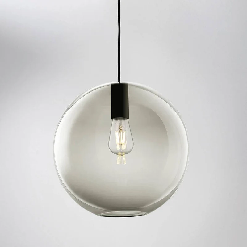 Loon mundgeblasener Glasschirm Ø 35cm Grau