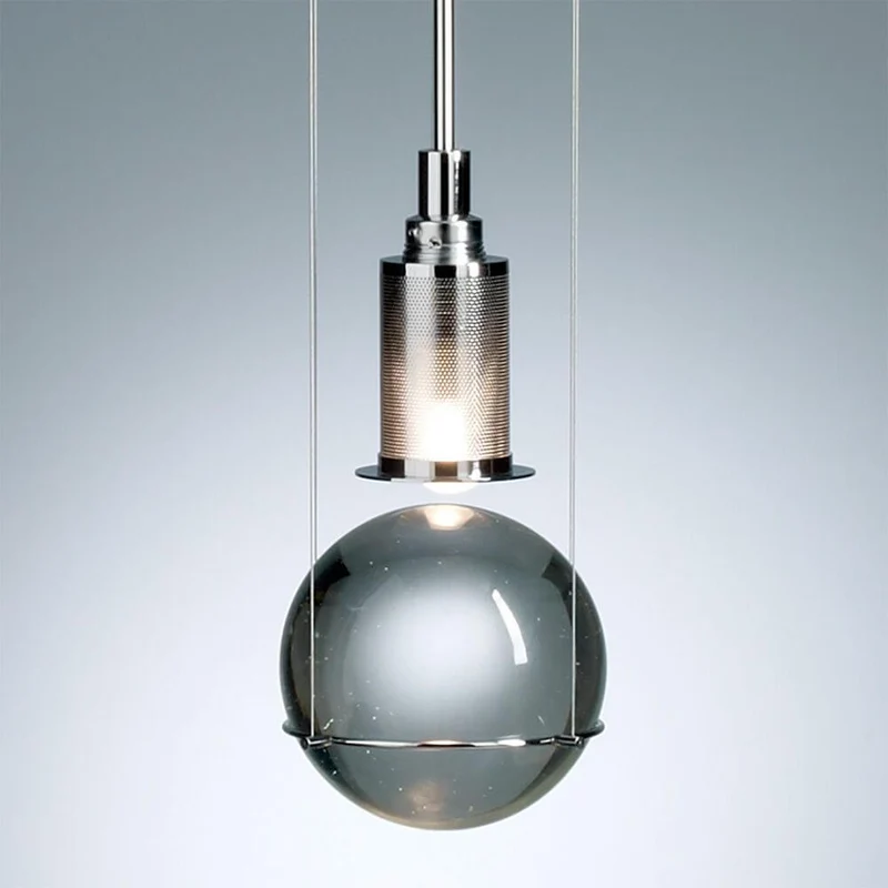 Tecnolumen LED-Hängeleuchte Le tre streghe Muranoglas Chrom