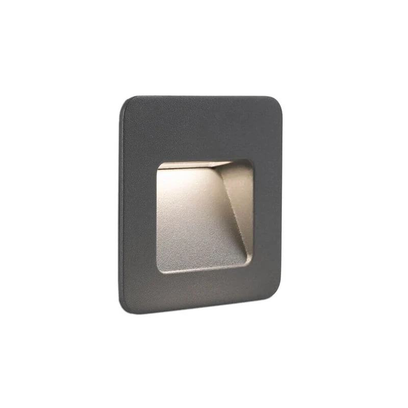 LED Außen-Wandeinbauleuchte NASE-1 3000K IP44 Dunkelgrau