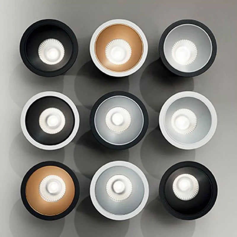 Einbaustrahler Game Round Schwarz Silber