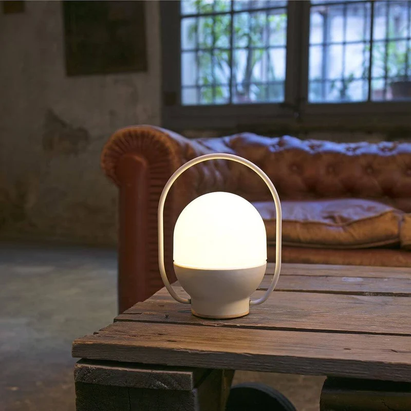 Tragbare Lampe TAKE AWAY Weiß Akku