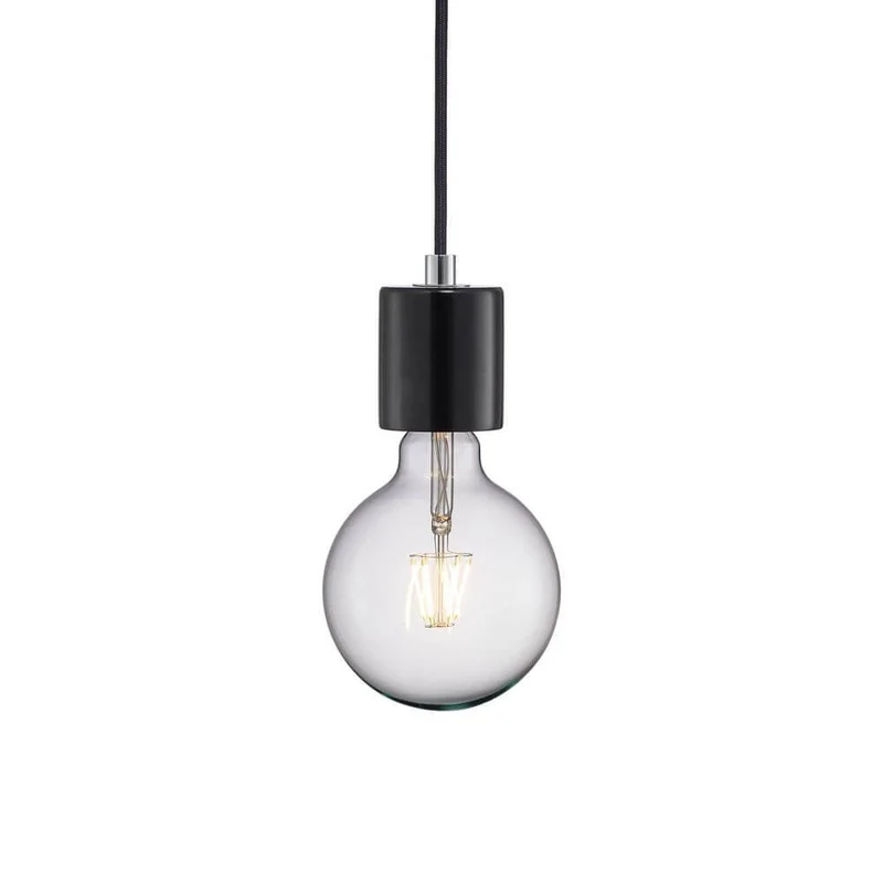 Marmor Pendellampe Siv in Schwarz
