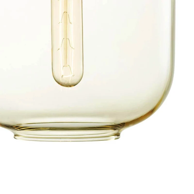 Pendelleuchte Amp L Rauchglas, Messing