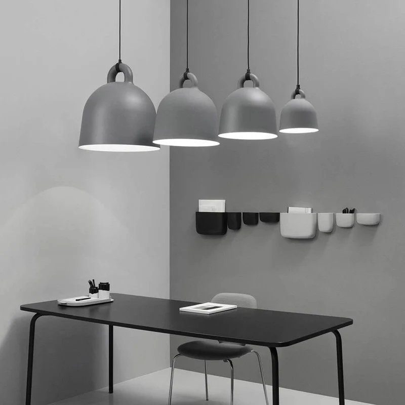 Pendelleuchte Bell L Ø 55cm Grau