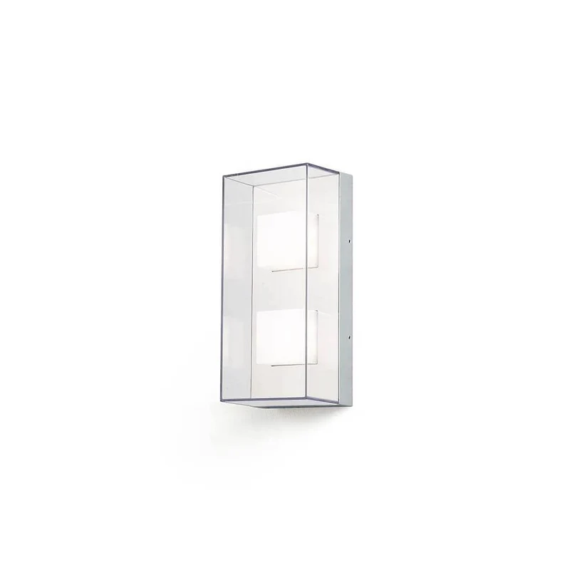 Sanremo LED Außen-Wandleuchte Grau, klares Polycarbonat Glas
