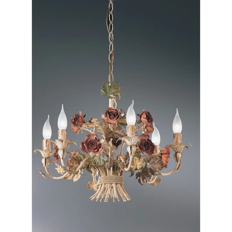 Roseto 6-flammig Altweiss natur-antik Ø 64cm