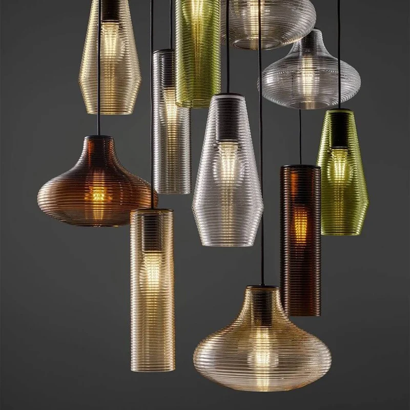 Panzeri Emma Pendellampe mit Retro Glas