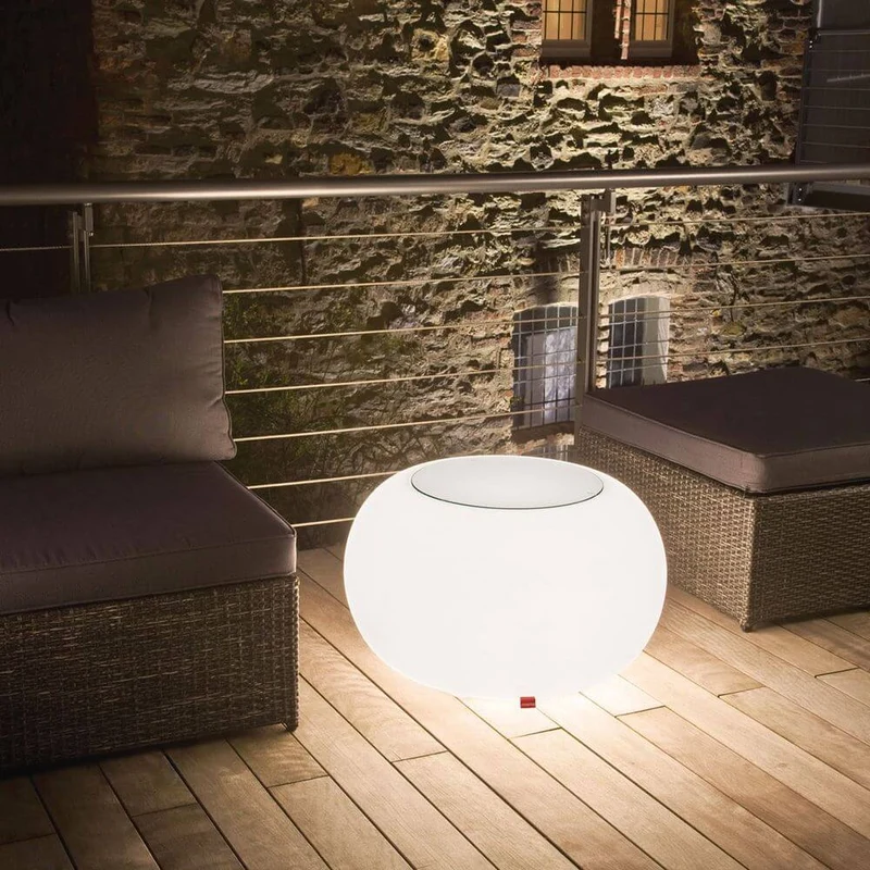 Moree Outdoor LED Tisch oder Hocker Bubble