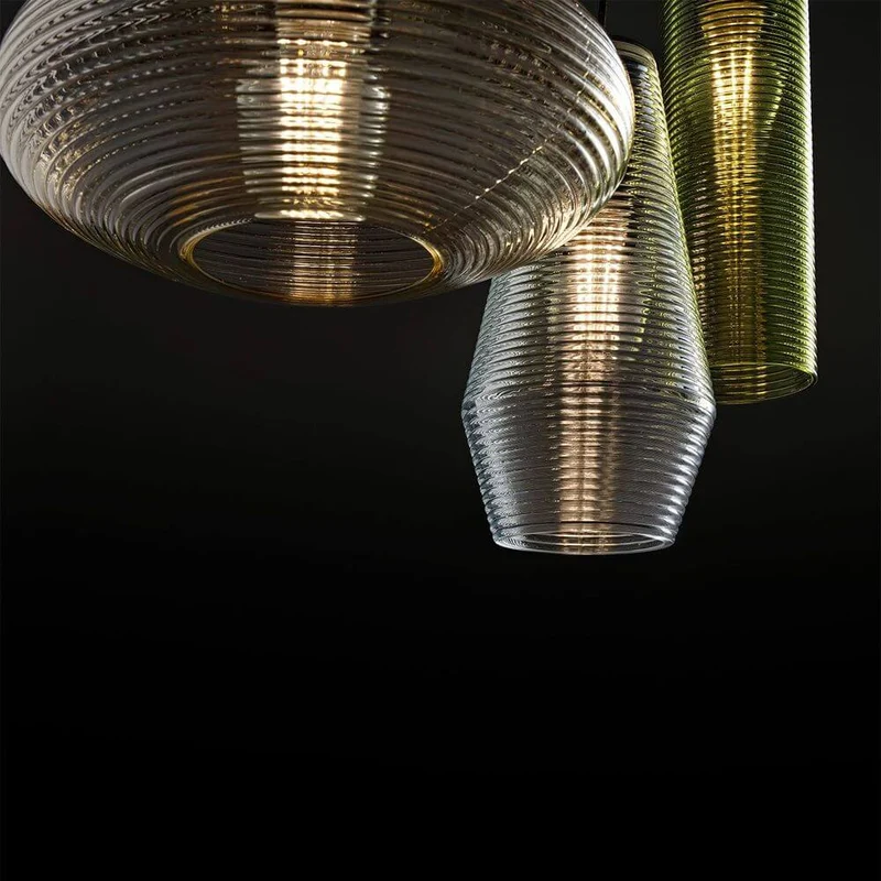 Panzeri Olivia Pendellampe mit geripptem Glas