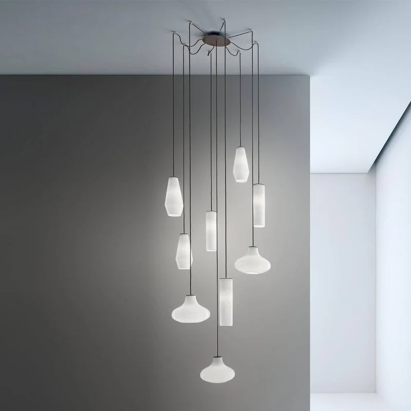 Panzeri Olivia Pendellampe mit geripptem Glas