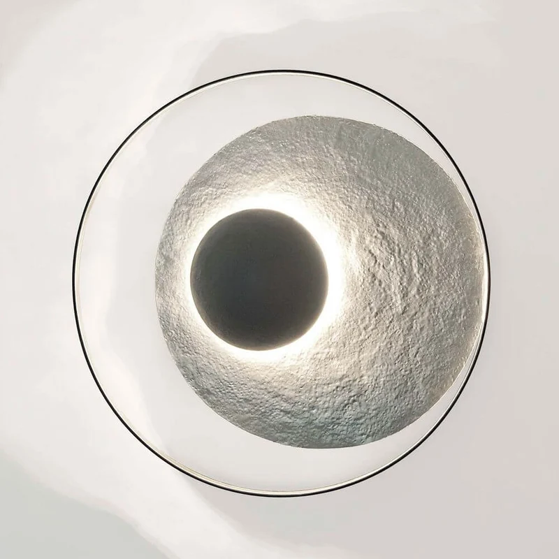 Wandleuchte 3-flammig Satellite Eisen Silber-Schwarz