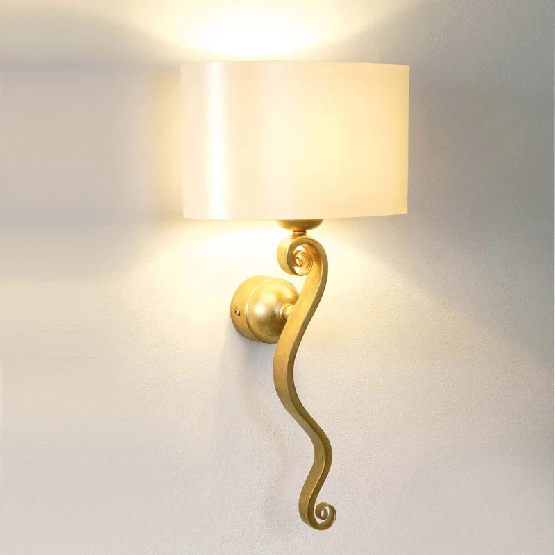 Wandleuchte Trofeo Eisen Gold