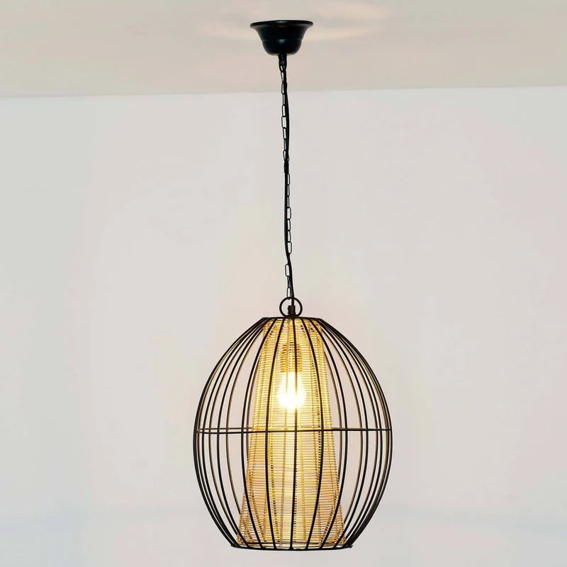 Pendelleuchte Capello Eisen Schwarz-Gold