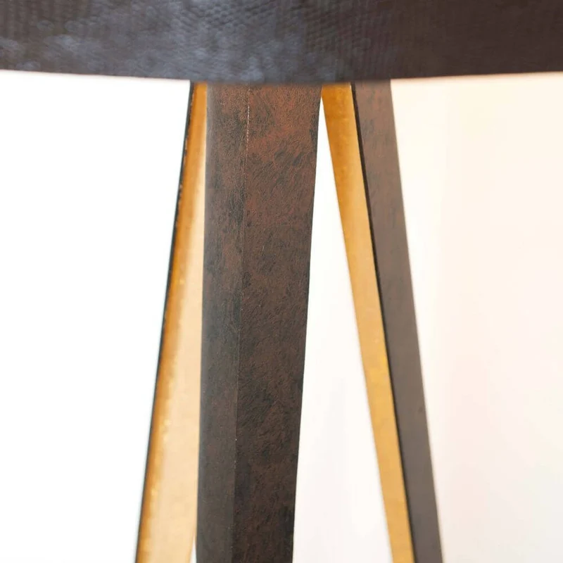 Stehleuchte Petra Eisen Braun-Schwarz-Gold