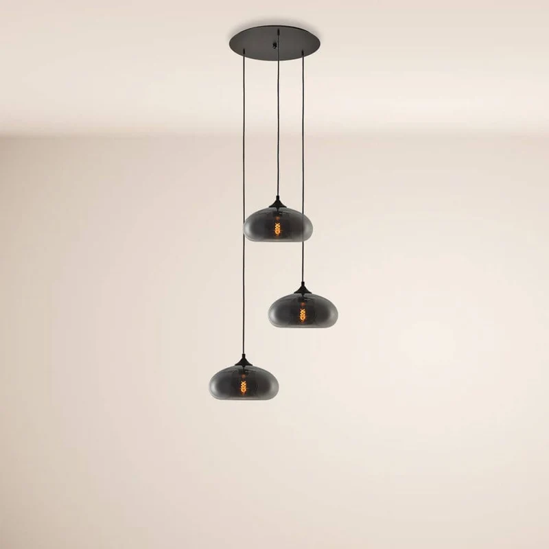 s.luce Cruet Mehrfach-Pendelleuchte Glas 3 oder 5-flammig