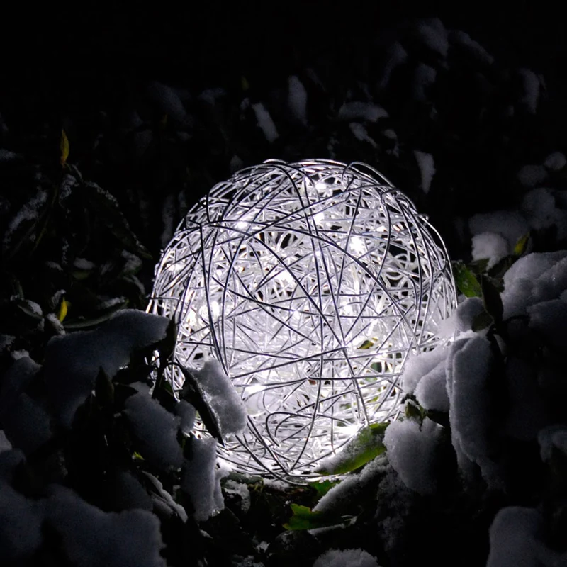 s.luce Mesh LED-Drahtkugel Innen & Außen Warmweiß